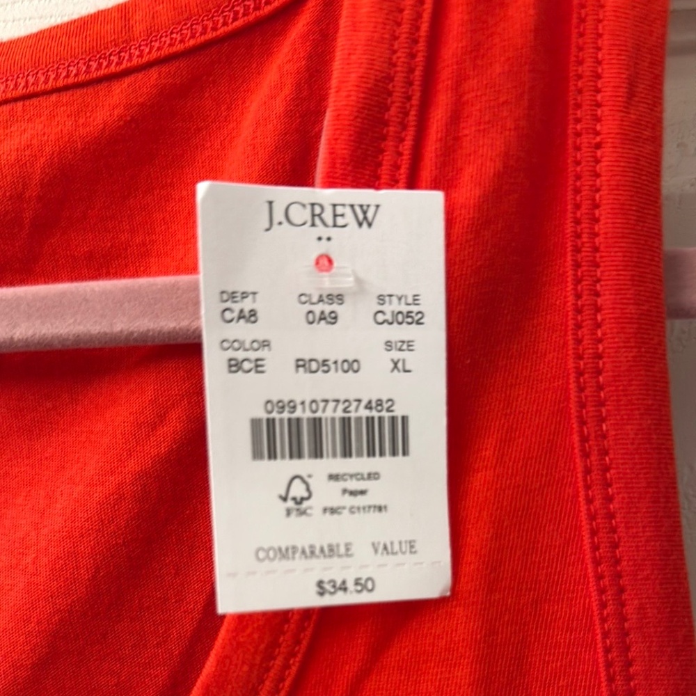 J Crew  - Red Tanktop.  New with tags